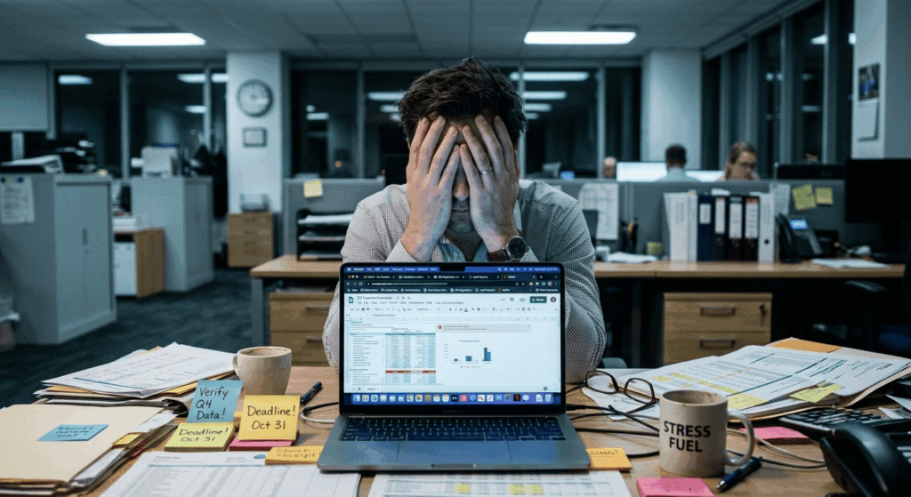 Accountant using all-in-one accounting software to reduce software costs