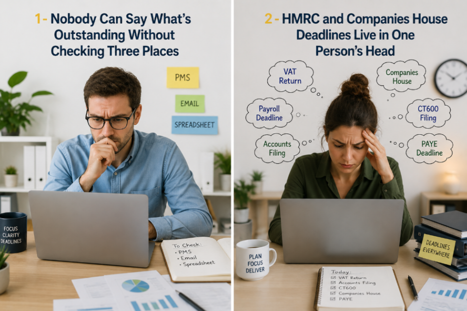 Accountant struggling with fragmented software stack and missed compliance deadlines