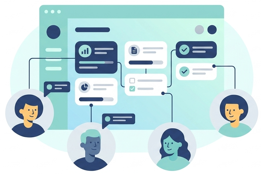 Real-time team collaboration on accounting tasks